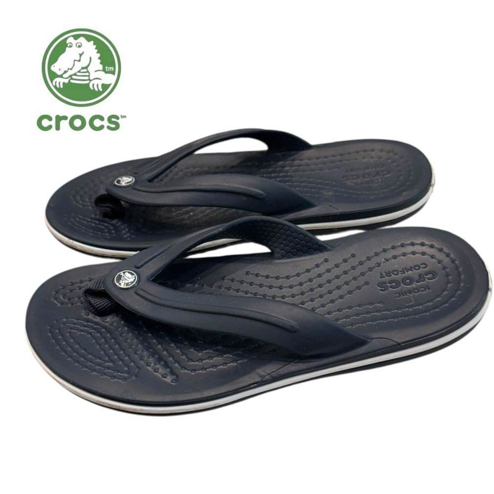 Crocs Unisex Child Crocband Flip Flop Navy Sandals 11 C11